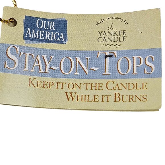 Yankee Candle Capper Our America Stay On Tops Christmas Trees Holiday NWT - Picture 6 of 9